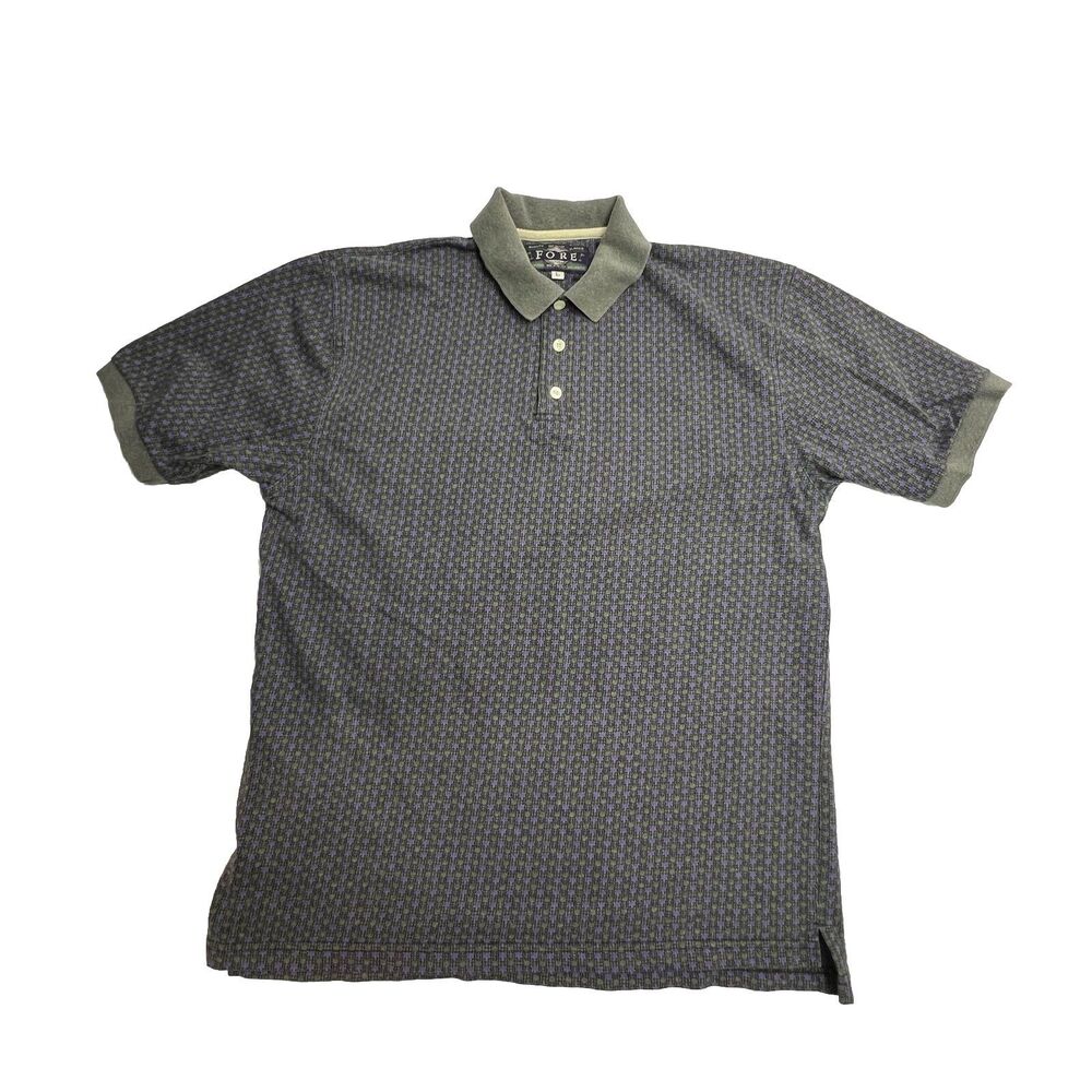 Fore Golfwear Mens Multicolor 3 Button Polo Shirt Short Sleeve Size L